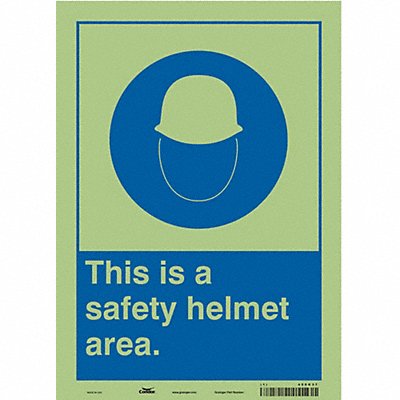 Safety Sign 14 inx10 in Glow Vinyl