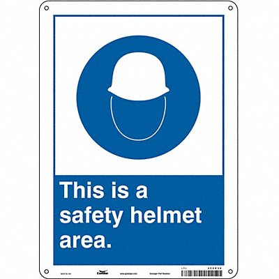 Safety Sign 14 inx10 in Polyethylene