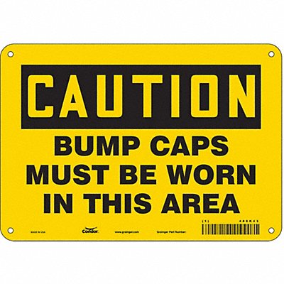 Safety Sign 7 in x 10 in Aluminum