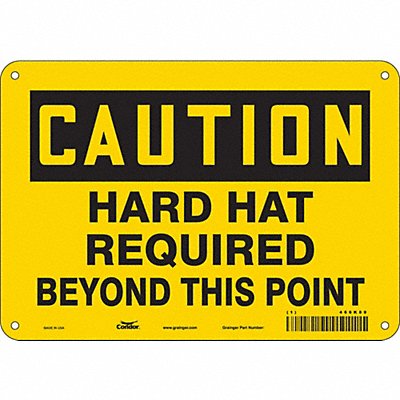 Safety Sign 7 in x 10 in Aluminum