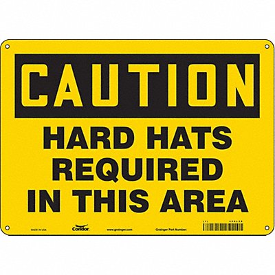 Safety Sign 10 in x 14 in Polyethylene