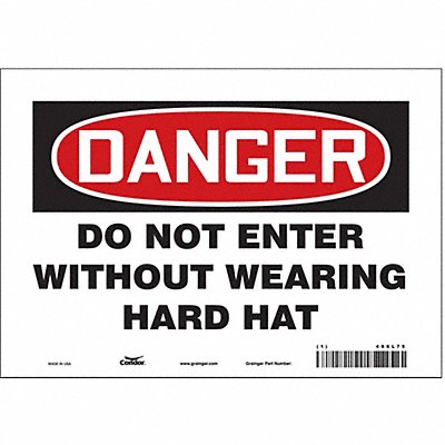 Safety Sign 7 in x 10 in Vinyl