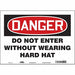 Safety Sign 10 in x 14 in Vinyl