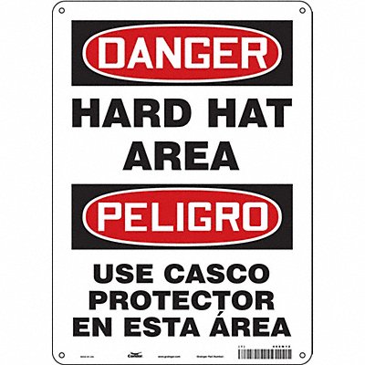 Safety Sign 14 in x 10 in Polyethylene