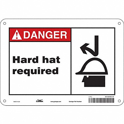 Safety Sign 7 in x 10 in Aluminum