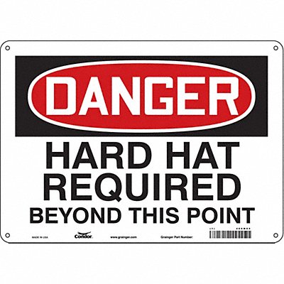 Safety Sign 10 in x 14 in Aluminum