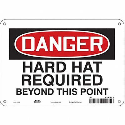 Safety Sign 7 inx10 in Polyethylene