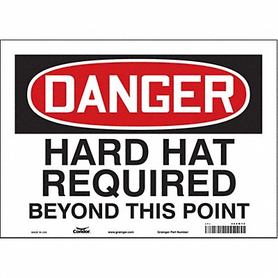 Safety Sign 10 inx14 in Vinyl