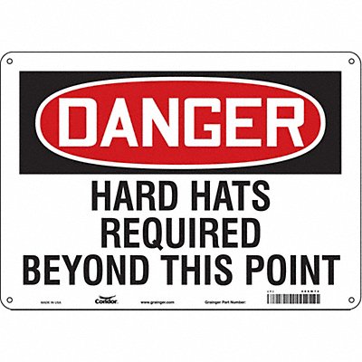 Safety Sign 10 in x 14 in Polyethylene