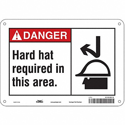 Safety Sign 7 in x 10 in Polyethylene