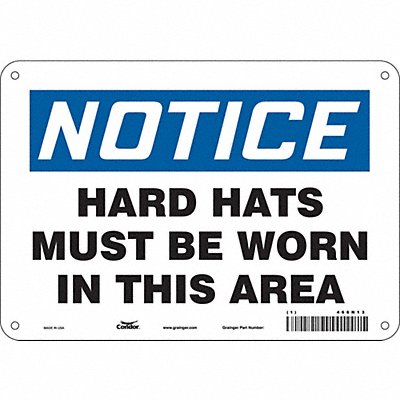 Safety Sign 7 in x 10 in Polyethylene