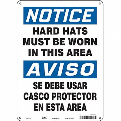 Safety Sign 14 in x 10 in Polyethylene