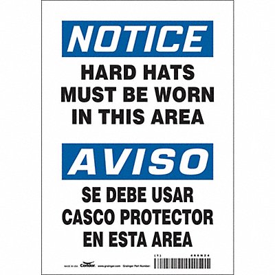 Safety Sign 10 in x 7 in Vinyl