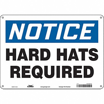 Safety Sign 10 in x 14 in Aluminum