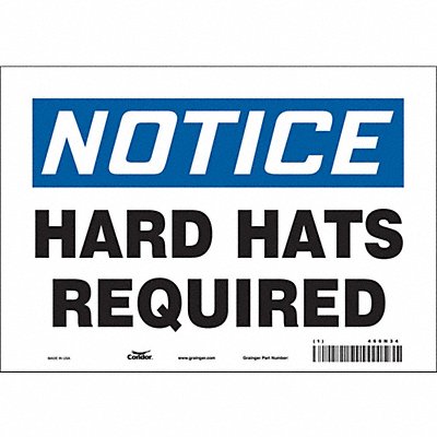 Safety Sign 7 inx10 in Vinyl