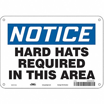 Safety Sign 7 inx10 in Polyethylene
