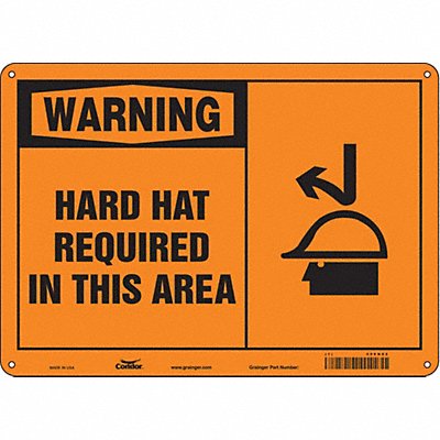 Safety Sign 10 inx14 in Polyethylene