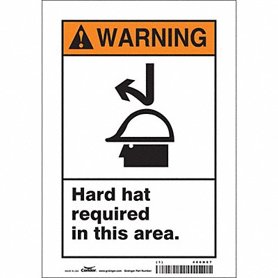 Safety Sign 10 in x 7 in Vinyl