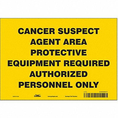 Safety Sign 7 inx10 in Vinyl