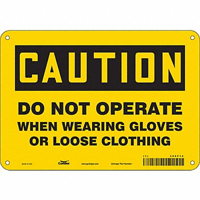 Safety Sign 7 inx10 in Polyethylene