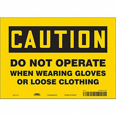 Safety Sign 7 inx10 in Vinyl