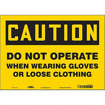 Safety Sign 10 inx14 in Vinyl