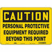 J6965 Safety Sign 10 inx14 in Polyethylene
