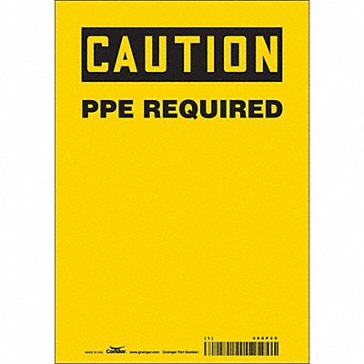 Safety Sign 10 inx7 in Vinyl