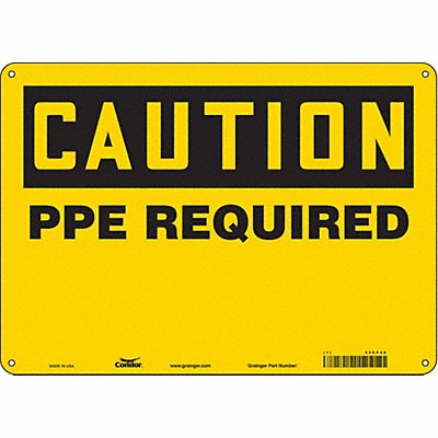 Safety Sign 10 inx14 in Aluminum