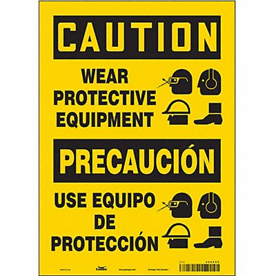 Safety Sign 14 in x 10 in Vinyl