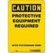 Safety Sign 10 in x 7 in Polyethylene