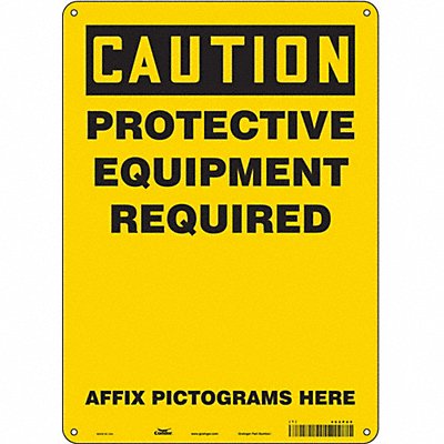 Safety Sign 14 inx10 in Polyethylene