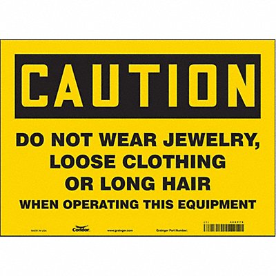Safety Sign 10 inx14 in Vinyl