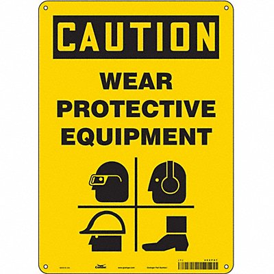 Safety Sign 14 in x 10 in Aluminum