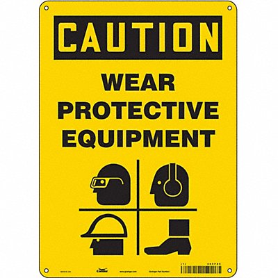 Safety Sign 14 in x 10 in Polyethylene