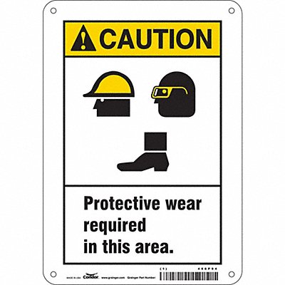 Safety Sign 10 in x 7 in Polyethylene