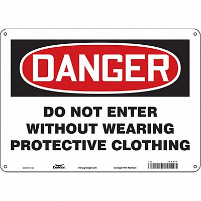 Safety Sign 10 in x 14 in Polyethylene