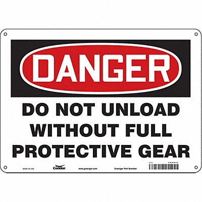 Safety Sign 10 in x 14 in Aluminum