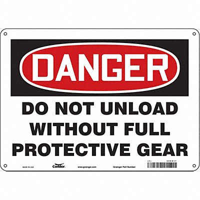 Safety Sign 10 in x 14 in Polyethylene