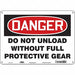 Safety Sign 10 in x 14 in Polyethylene