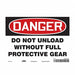 Safety Sign 7 in x 10 in Vinyl