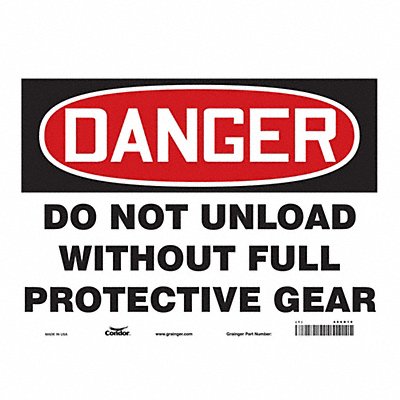 Safety Sign 10 in x 14 in Vinyl