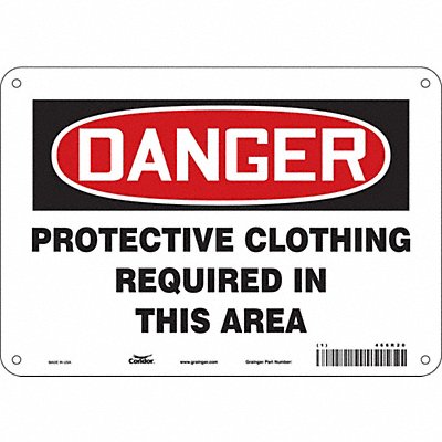K0543 Safety Sign 7 in x 10 in Aluminum