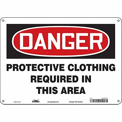 K0543 Safety Sign 10 in x 14 in Polyethylene