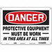 Safety Sign 10 inx14 in Polyethylene