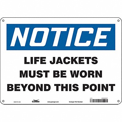 Safety Sign 10 inx14 in Aluminum