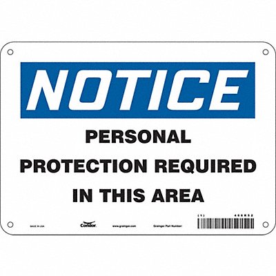 Safety Sign 7 in x 10 in Aluminum