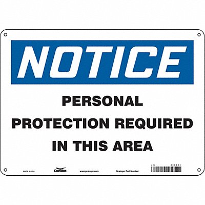 Safety Sign 10 in x 14 in Aluminum