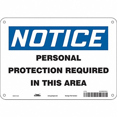Safety Sign 7 inx10 in Polyethylene