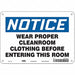 Safety Sign 7 inx10 in Polyethylene